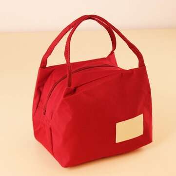 KC-LG013 Waterproof Oxford Lunch Tote Bag Fashion Travel Picnic Food Storage Organizer (COLOR.: RED)