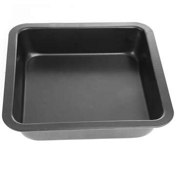 KC-OP02 8 Inches Stainless Steel Non-stick Square Pizza Cake Mold Bread Cookie Tr... (COLOR.: BLACK)
