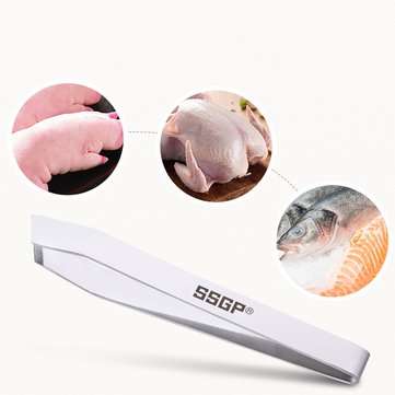 KC-PP070 Stainless Steel Fish Bone Tweezer Pincer Plucking Clamp Clip Tongs Kitchen Tools