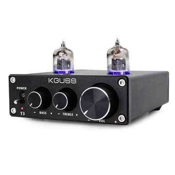 KGUSS T3 6J1 Treble Bass Adjustment Preamp Tube Vacuum Amplifier Pr... (ADAPTOR: UK | COLOR1: BLACK)