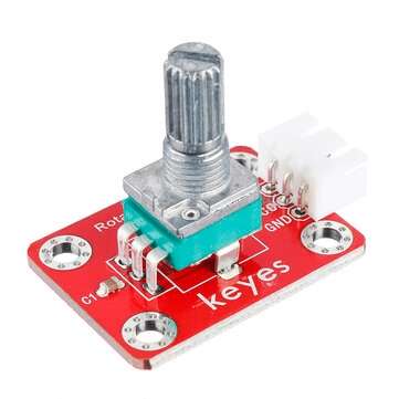 keyes brick Adjustable Potentiometer Module (Pad hole) with Anti-reverse Plug White Terminal Analog