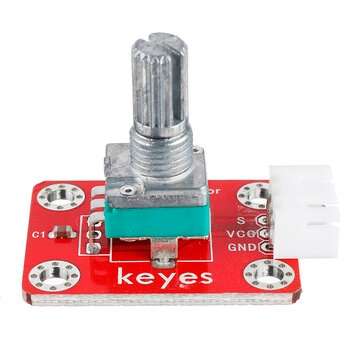 keyes brick Adjustable Potentiometer Module (Pad hole) with Anti-reverse Plug White Terminal Analog