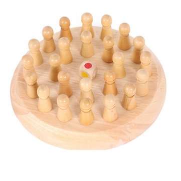 Kids Color Memory Chess Wooden Memory Match Stick Chess Game Jigsaw Puzzle Toy Fun Block Board Game
