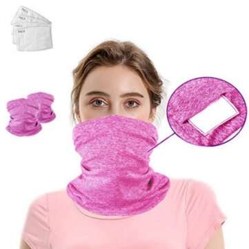 Kids Pink Head Face Neck Gaiter Tube Bandana Scarf Cover  Carbon Filters For Motorcycl... (NO.: 03#)
