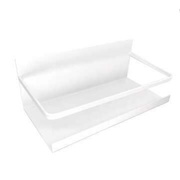 Kitchen Organiser Rack Fridge Magnetic Towel Holder Rack Multifunction Shelf (COLOR: WHITE)