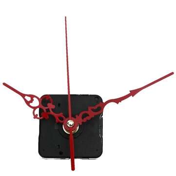 Kit Quartz Clock Movement Spindle Mechanism Parts Tool Set with Red Hands DIY