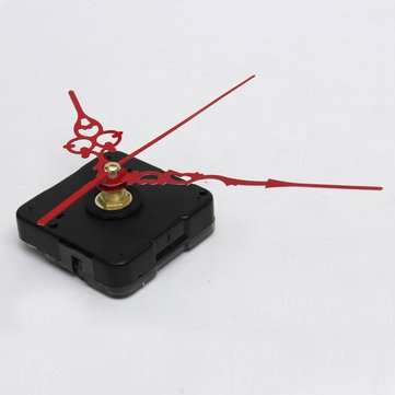 Kit Quartz Clock Movement Spindle Mechanism Parts Tool Set with Red Hands DIY