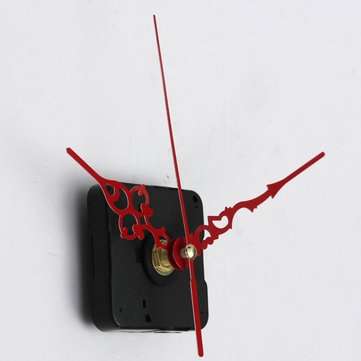 Kit Quartz Clock Movement Spindle Mechanism Parts Tool Set with Red Hands DIY