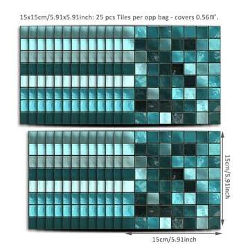 Kitchen Tile Stickers Bathroom Modern Style Sticker Self-adhesive Wall Decoration (STYLE: #4)