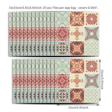 Kitchen Tile Stickers Bathroom Modern Style Sticker Self-adhesive Wall Decoration (STYLE: #6)