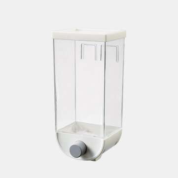 Kitchen Wall-Mounted Storage Tank Cereal Rice Bean Sealed Can Oatmeal Dispense... (CAPACITY: 1500ML)