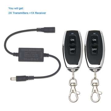 KTNNKG 433MHz 2A DC5V 12V 24V RF Wireless Remote Control LED Light Strip Switch Desk T... (TYPE: #2)