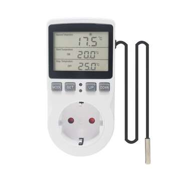 KT3100 Multi-Function Thermostat Temperature Controller Socket Outlet With Timer Switch 16A 220V Hea