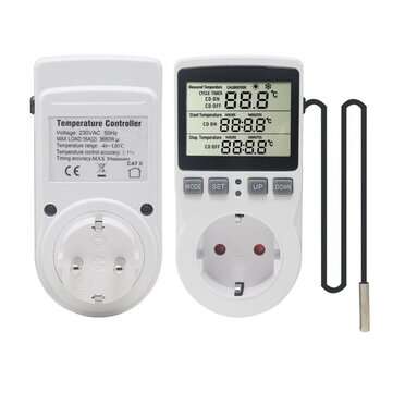KT3100 Multi-Function Thermostat Temperature Controller Socket Outlet With Timer Switch 16A 220V Hea