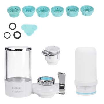 KUBICHAI Tap Faucet Water Filter System Water Purifier Water Filter Washabl... (TYPE: CERAMICFILTER)