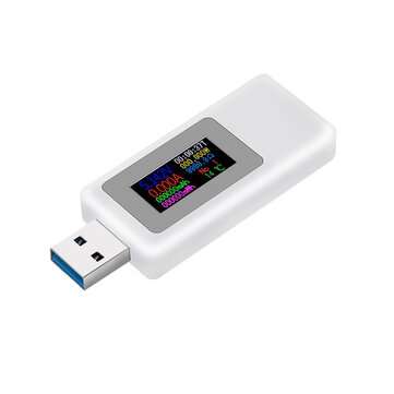 KWS-MX19 USB Tester DC 4V-30V 0-5A Current Voltage Meter Timing Ammeter Digital M... (COLOR1: WHITE)