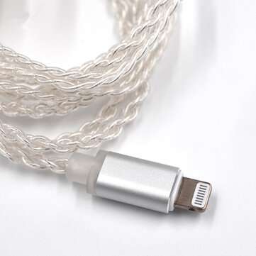 KZ Earphone Silver Plated Upgrade MFI Lightning Compatible Cable for KZ Z... (TYPE: FORES3/ZST/ED12)