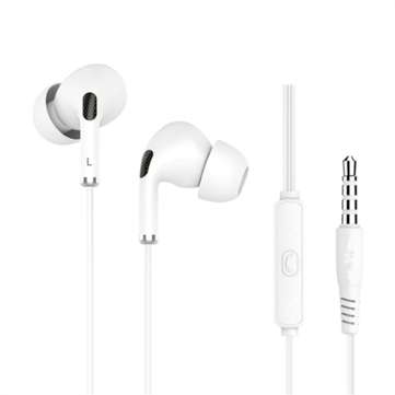 Langsdom R34 Wired 3.5mm Earphone Monitor System with Microphone and Volume Contr... (COLOR.: WHITE)