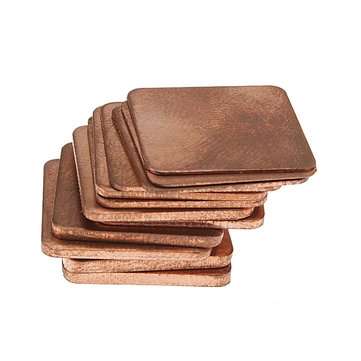 Laptop GPU CPU Copper Heat Sink Pad Shim 15x15mm 6 Size (SIZE: 0.8MM)