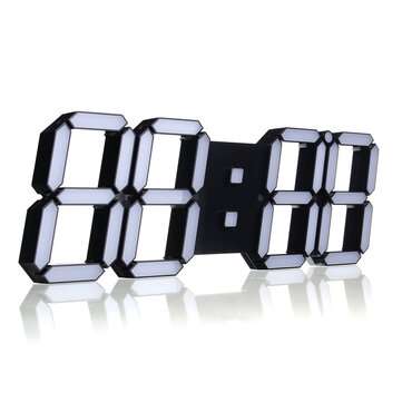 Large Modern Digital Led Skeleton Wall Clock (COLOR.: BLACK)