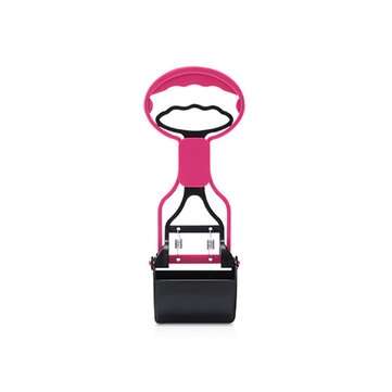Large Dog Pooper Scooper Waste Scoop Clean Poop Long Jumbo Handle Pick Up Clamp (COLOR.: PINK)