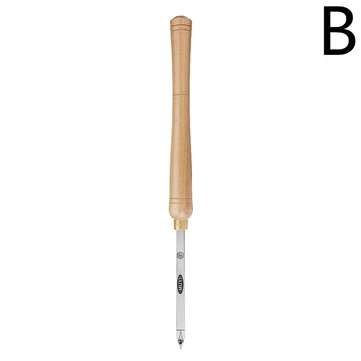 Lathe Wood Turning Tool Carbide Insert Cutter Tools Square Shank with Wood Handle Wood... (MODEL: B)