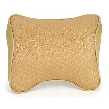 Leather Memory Foam Car Pillow (COLOR1: BEIGE)