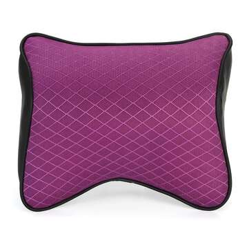 Leather Memory Foam Car Pillow (COLOR1: PURPLE)