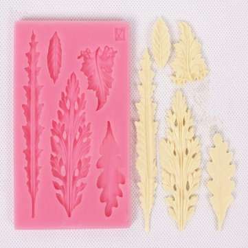 Leaves Set Fondant Cake Mold Chocolate Mold Kitchen Baking Silicone Sugar Decoration Cake Tool