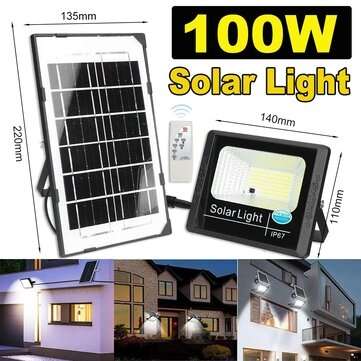 LED 100W Waterproof Solar Light High Brightness Solar Spotlight with Remote Control