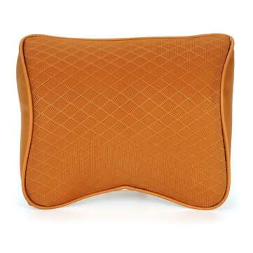 Leather Memory Foam Car Pillow (COLOR1: YELLOW)