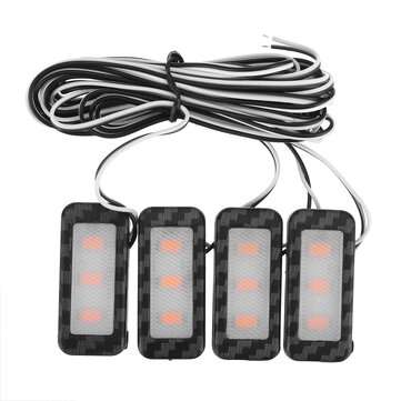 LED Car Atmosphere Lamp Kit Sound Control Interior Ambient Light Deco... (COLOR.: WHITE | TYPE: K10)