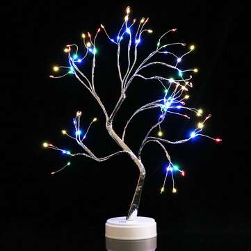LED Christmas Tree Lights Twig Birch Tree Night Light Table Lamp Ho... (LIGHT COLOR: COLOURFULLIGHT)
