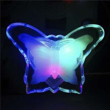 LED Colorful Gradient Butterfly Pattern Lamp Bedroom Corridor Kid R... (LIGHT COLOR: COLOURFULLIGHT)