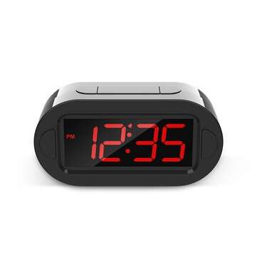 LED Electronic Alarm Clock Large Screen Digital Display Table Desktop Electronic ... (COLOR.: BLACK)