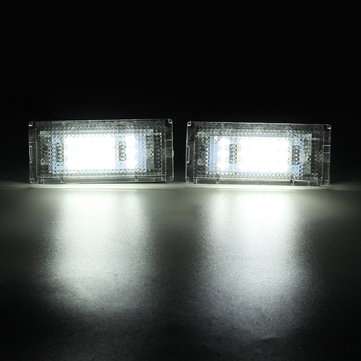 LED License Number Plate Lights Lamp Canbus Error Free White Pair for BMW E46 1998-2005