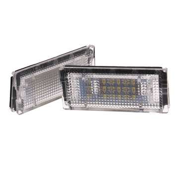 LED License Number Plate Lights Lamp Canbus Error Free White Pair for BMW E46 1998-2005