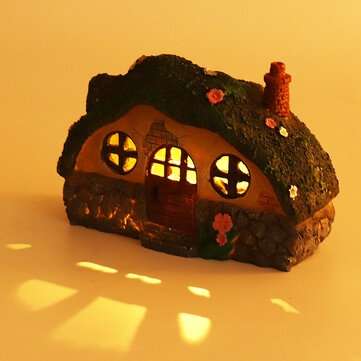 LED Outdoor Solar Light Small House Garden Courtyard Decorations Walkway Light Lamp