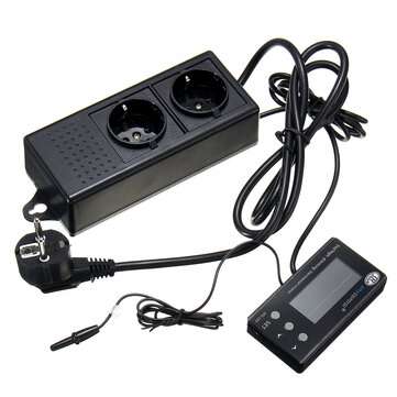 LED Reptile Timer Aquarium Digital Temperature Controller Heat Thermostat PID with... (PLUG: EUPLUG)