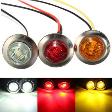 LED Side Marker Light Bulb Lamp Turn Signal Indicator Light Truck Trailer Amber Red... (COLOR.: RED)