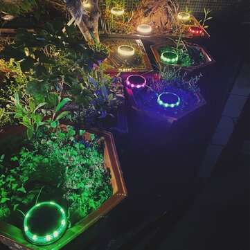 LED Solar Ground Lights Floor Decking Outdoor Garden Lawn P... (QUANTITY: 1PC | LIGHT: COLOREDLIGHT)