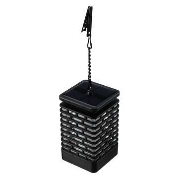 LED Solar Hanging Light Flickering Flame Lawn Garden Candle Lantern Lamp for Home ... (COLOR: BLACK)
