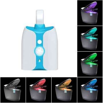 LED Toilet Light Sensor Motion Activated 8 Colors Changing Bowl Nightlight UV sterilization