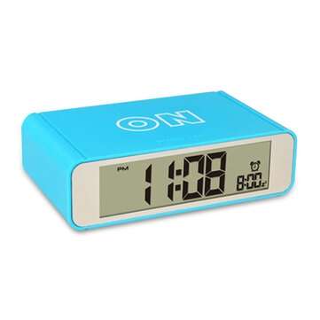 LED Touch Luminous Digital Electronic Creative Night Light Flip Snooze Mechanical ... (COLOR.: BLUE)