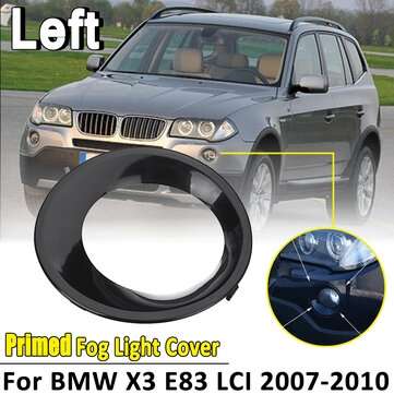 Left/ Right Primed Black Driving Fog Light Cover Trim For BMW X3 E83 LCI 200... (TYPE: )
