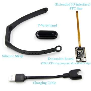 LILYGO TTGO T-Wristband DIY Programmable Smart Bracelet ESP32-PICO-D4 Main Chip 0.96 Inch IPS Scre