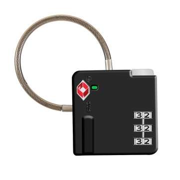 LK-32 3 Digit TSA Approved Combination Lock Travel Security Luggage Door Lock (COLOR.: BLACK)