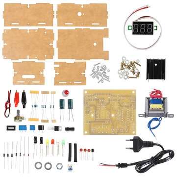 LM317 Adjustable Regulated Power Supply Board Kit DIY... (TYPE: 220VTRANSFORMEREUROPEANSTANDARDLINE)