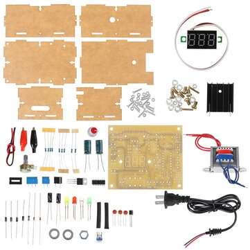LM317 Adjustable Regulated Power Supply Board Kit DIY... (TYPE: 110VTRANSFORMERAMERICANSTANDARDLINE)