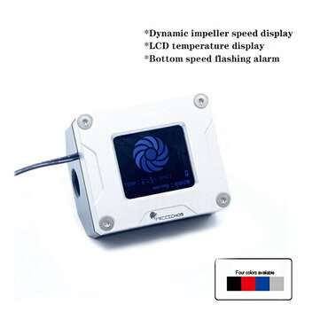 LSJ-POZN Water Cooler Electronic Flow Meter Impeller Speed and Temperature Display... (COLOR: BLACK)